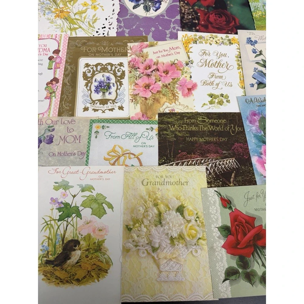 Vintage Mother's Day Greeting Cards Fronts ONLY Scrapbooking Crafts Lot of 50+